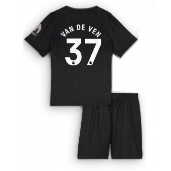 Tottenham Hotspur Micky van de Ven #37 Maglia Gara Trasferta Repliche 2025-26 Bambino Maniche Corte